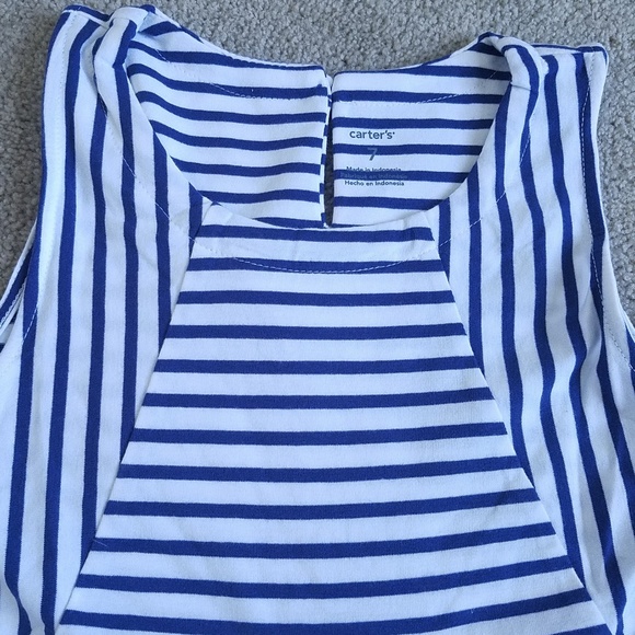 Striped A-line Dress - Picture 3 of 4